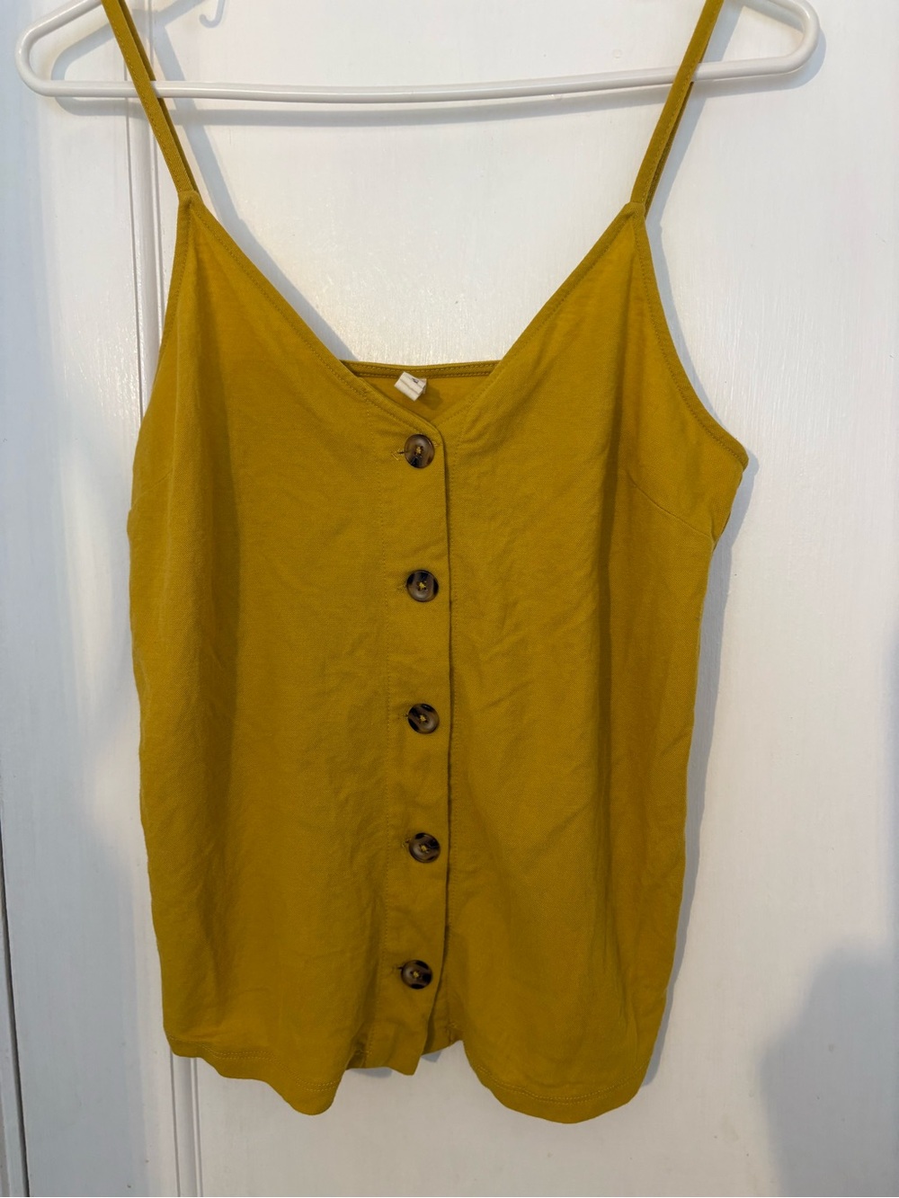 Wishlist Mustard Button-Front Cami in Golden Yellow